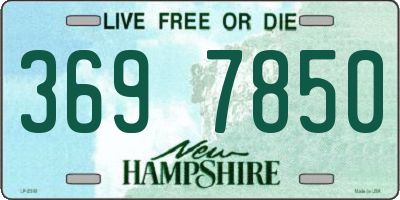 NH license plate 3697850