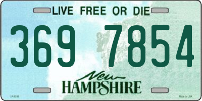 NH license plate 3697854