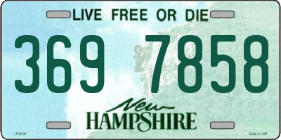 NH license plate 3697858