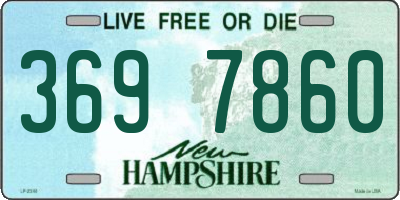 NH license plate 3697860