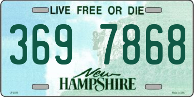 NH license plate 3697868