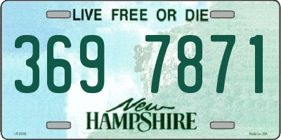 NH license plate 3697871
