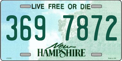 NH license plate 3697872
