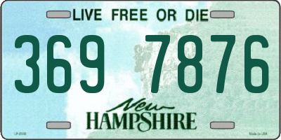 NH license plate 3697876