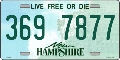 NH license plate 3697877