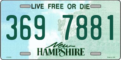 NH license plate 3697881