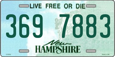 NH license plate 3697883