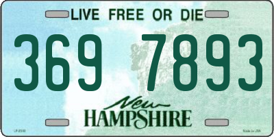 NH license plate 3697893