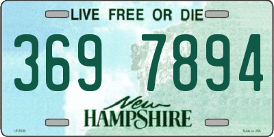 NH license plate 3697894