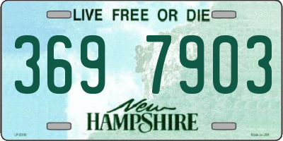 NH license plate 3697903