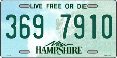 NH license plate 3697910