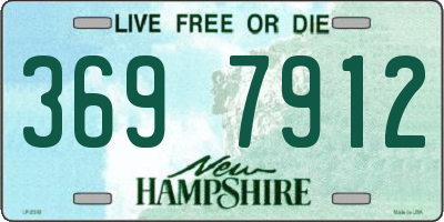 NH license plate 3697912