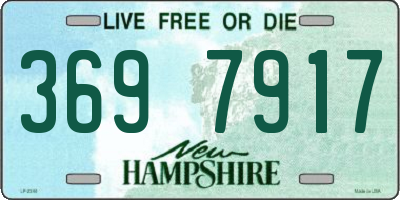 NH license plate 3697917