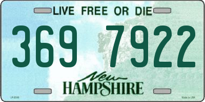 NH license plate 3697922