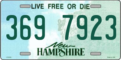 NH license plate 3697923