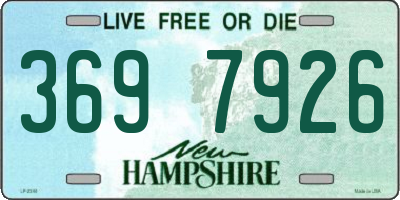 NH license plate 3697926