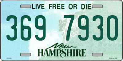 NH license plate 3697930