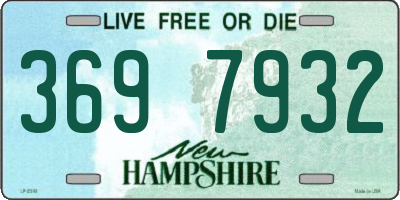 NH license plate 3697932