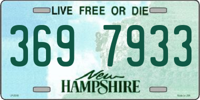 NH license plate 3697933