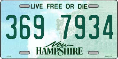NH license plate 3697934