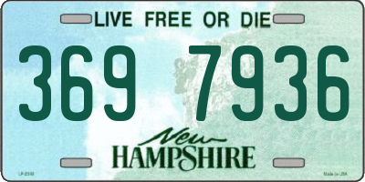 NH license plate 3697936