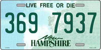NH license plate 3697937