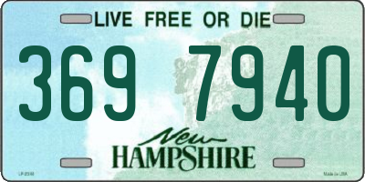NH license plate 3697940