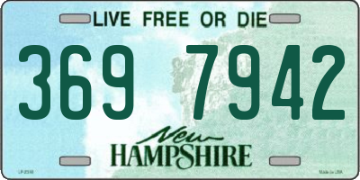 NH license plate 3697942