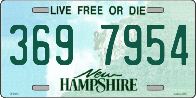 NH license plate 3697954