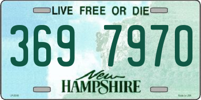 NH license plate 3697970