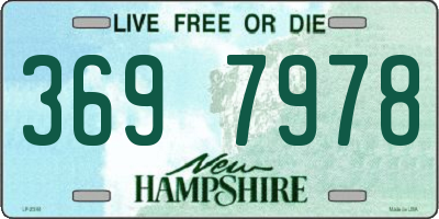 NH license plate 3697978