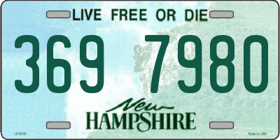 NH license plate 3697980