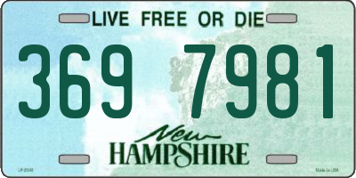 NH license plate 3697981