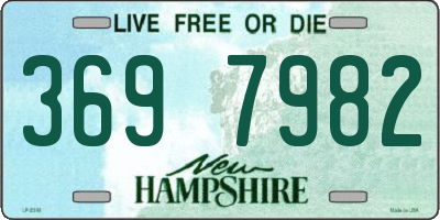 NH license plate 3697982