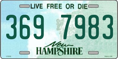 NH license plate 3697983
