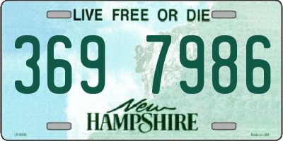 NH license plate 3697986