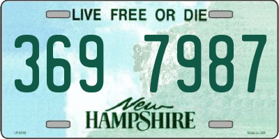 NH license plate 3697987