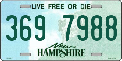 NH license plate 3697988
