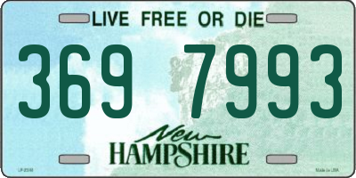 NH license plate 3697993