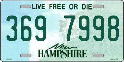 NH license plate 3697998