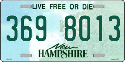NH license plate 3698013