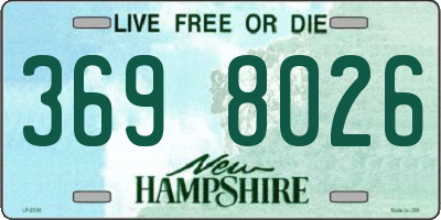 NH license plate 3698026