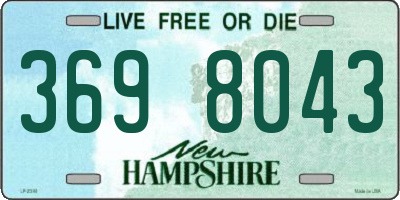 NH license plate 3698043