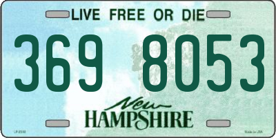 NH license plate 3698053