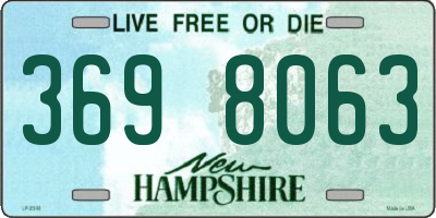NH license plate 3698063
