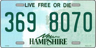 NH license plate 3698070