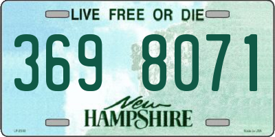 NH license plate 3698071