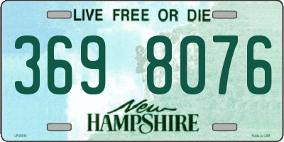 NH license plate 3698076