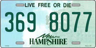 NH license plate 3698077