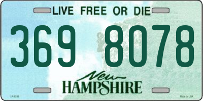 NH license plate 3698078